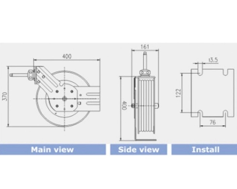 half inch air hose reel